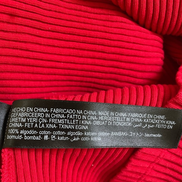 Red Ribbed Dress - Picture 3 of 3